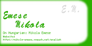 emese mikola business card